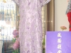 旗袍-23-金碎花紫旗袍